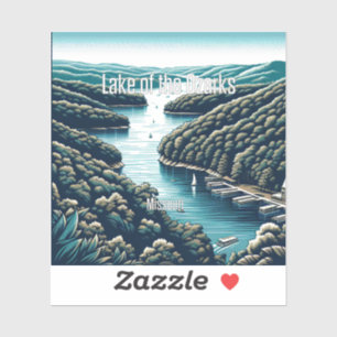 Sticker En Vinyle De 3 Pouces Sur Le Lac Des Ozark