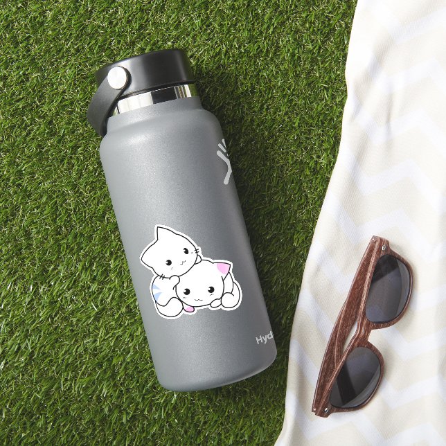 Sticker en vinyle de chat mou pour bouteille d'eau (HydroFlask Insitu)