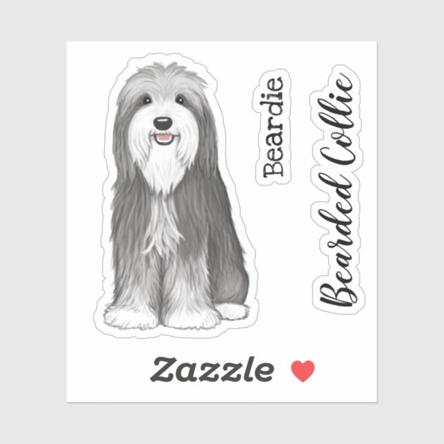 Sticker en vinyle de chien de Cartoon Collie à épa (Feuille)