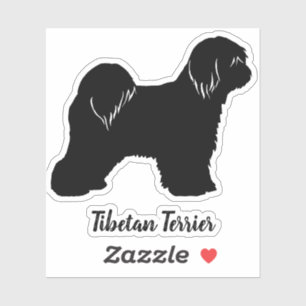 Sticker en vinyle de chien tibétain Terrier