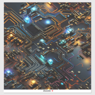Sticker en vinyle de circuit électronique