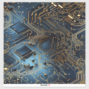Sticker en vinyle de circuit électronique