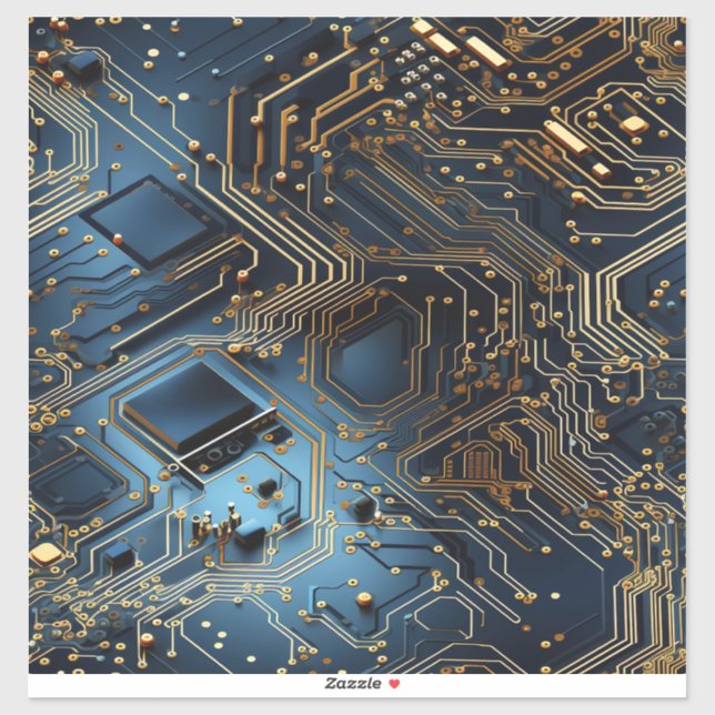 Sticker en vinyle de circuit électronique (Feuille)