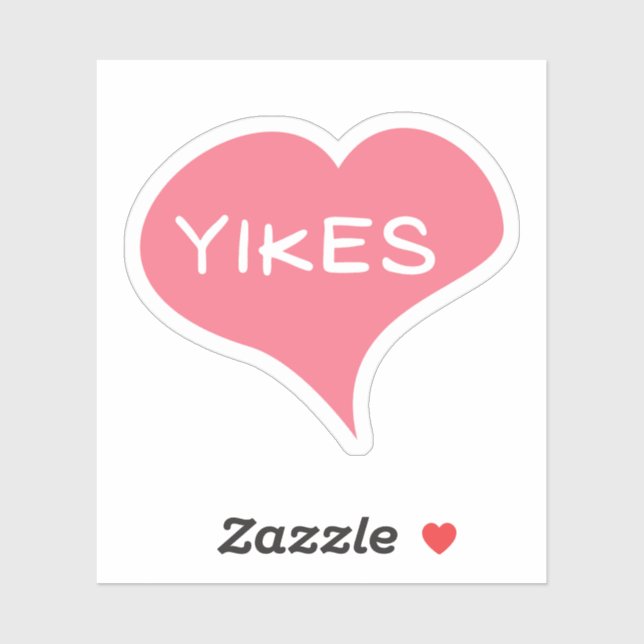 Sticker en vinyle de coeur de YIKES (Feuille)