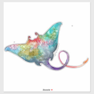 Sticker en vinyle de coupe personnalisée Aquarelle