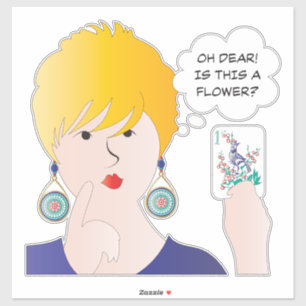 Sticker en vinyle de fleur Mah Jongg