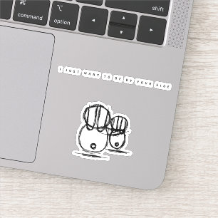 Sticker en vinyle de lapin mignon