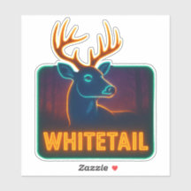 Sticker en vinyle de Neon Whitetail