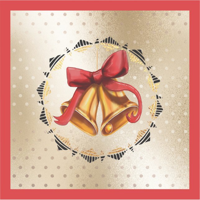 Sticker en vinyle de Noël avec cloches (Devant)