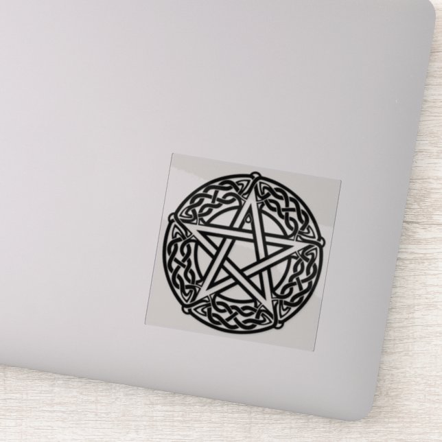 Sticker en vinyle de noeud celtique gothique Wicca (Détail)