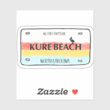 Sticker en vinyle de plaque de Kure Beach