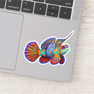 Sticker en vinyle de poisson Mandarin Ocean Fish