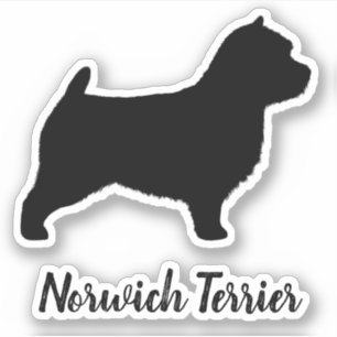 Sticker en vinyle de race de chien Norwich Terrier