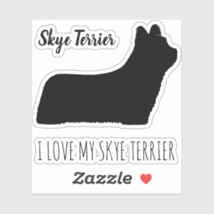 Sticker en vinyle de race de chien Silhouette Terr