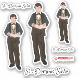Sticker en vinyle de Saint Dominic Savio personnal