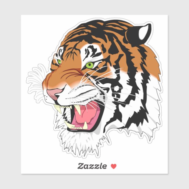 Sticker en vinyle de tigre (Feuille)