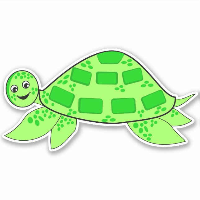 Sticker en vinyle de tortue (Devant)