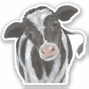 Sticker en vinyle de vache Holstein