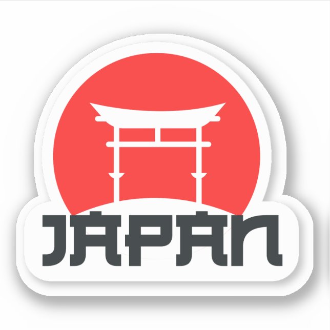 Sticker en vinyle de voyage du Japon (Devant)