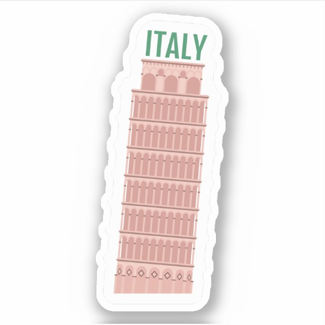 Sticker en vinyle de voyage Italie (Devant)