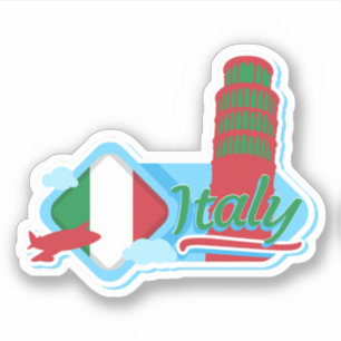 Sticker en vinyle de voyage Italie