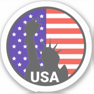 Sticker en vinyle de voyage USA