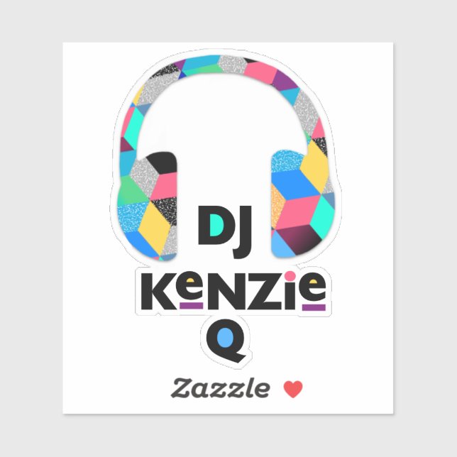 Sticker en vinyle découpé DJ Kenzie Q (Feuille)