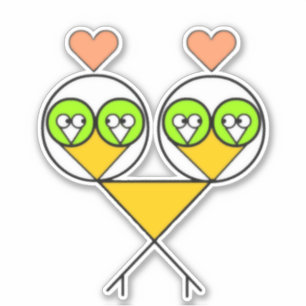 Sticker en vinyle découpé sur mesure pour Lovebird