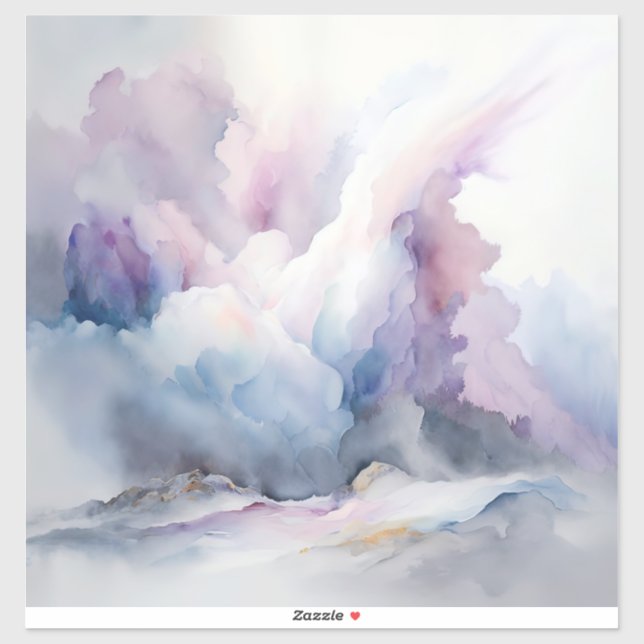 Sticker en vinyle des nuages célestes (Feuille)