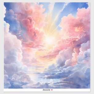 Sticker en vinyle des nuages célestes