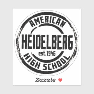 Sticker en vinyle du lycée américain Heidelberg