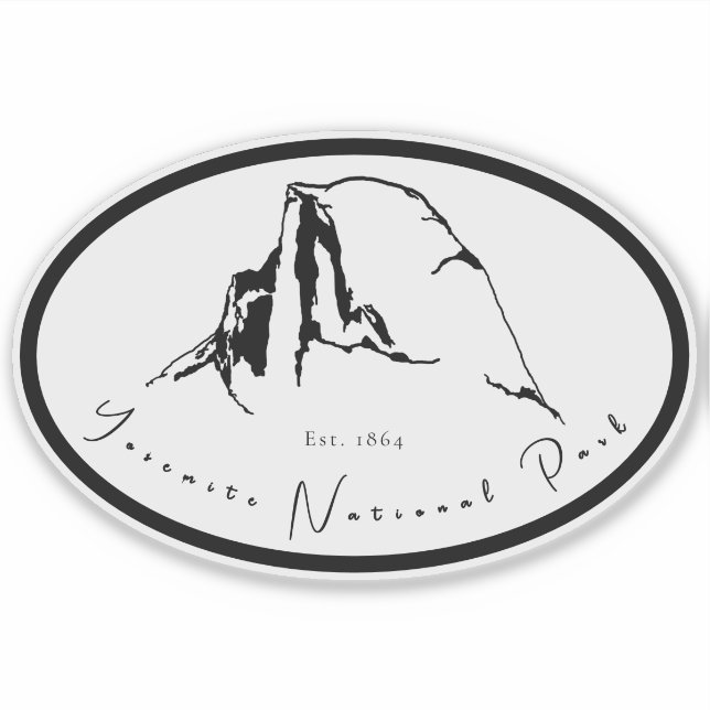 Sticker en vinyle du parc national de Yosemite (Devant)