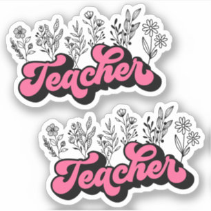 Sticker en vinyle Fleur sauvage de l'enseignant do
