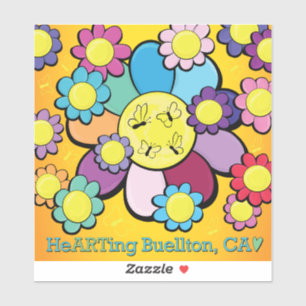 Sticker en vinyle - Flower Power -Buellton.Art