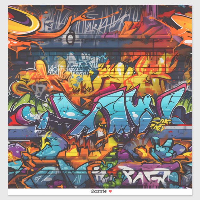 Sticker en vinyle Graffiti (Feuille)