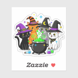 Sticker en vinyle Halloween Cat Squad