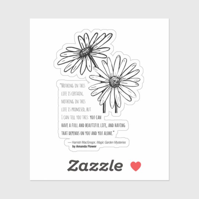 Sticker en vinyle Hamish MacGregor Daisy (Feuille)