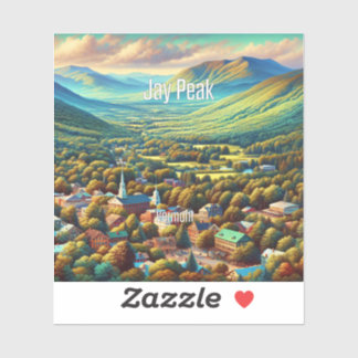 Sticker en vinyle Jay Peak Vermont 3 pouces