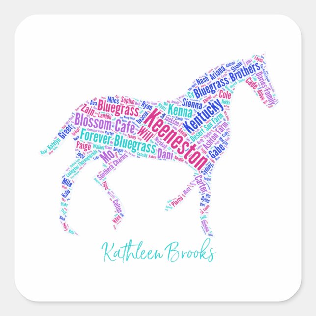 Sticker en vinyle Keeneston Horse (Devant)