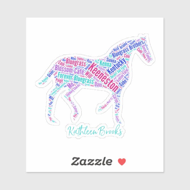 Sticker en vinyle Keeneston Horse (Feuille)