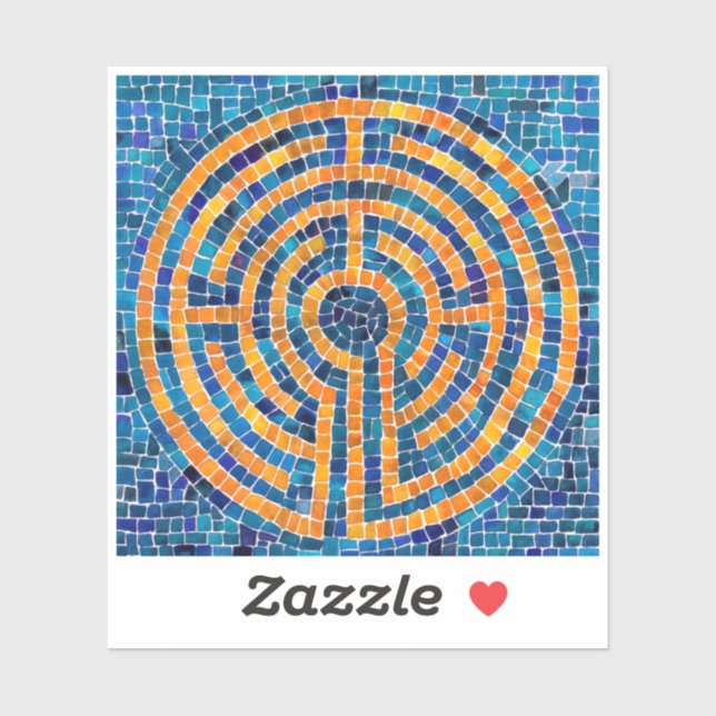 Sticker en vinyle LABYRINTH IV 3x3 (Feuille)