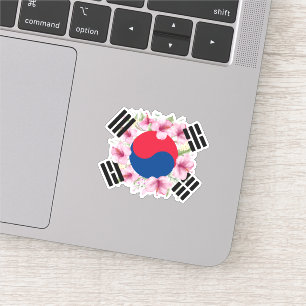 Sticker en vinyle Mugunghwa, drapeau sud-coréen