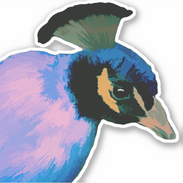 Sticker en vinyle Peacock Peint (Devant)