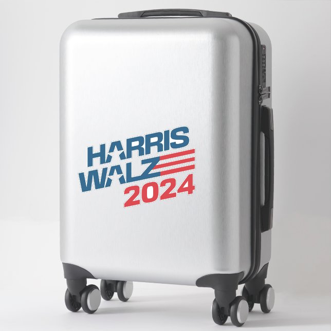 Sticker en vinyle personnalisé Harris Walz 2024 (Sur valise)