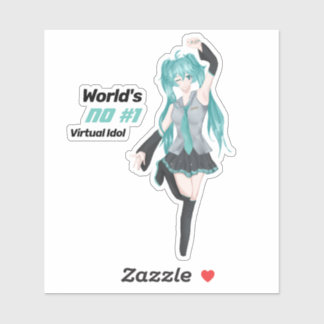Sticker en vinyle personnalisé Miku