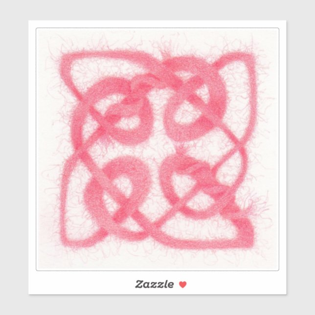 Sticker en vinyle rose CELTIC KNOT 8" (Feuille)