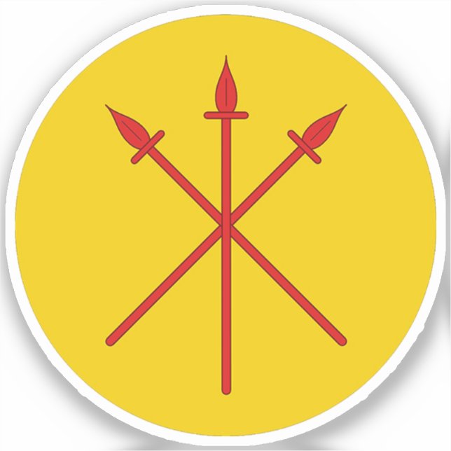 Sticker en vinyle SCA Red Spears (Recto)