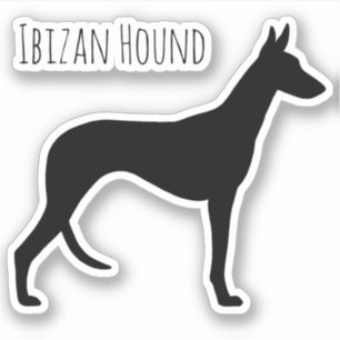Sticker en vinyle Silhouette de race de chien Ibiz
