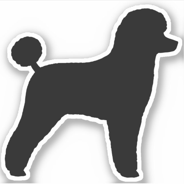 Sticker en Vinyle Silhouette pour chien de canicul (Devant)