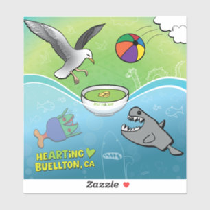 Sticker en vinyle - Soupe de pois - Buellton.Art